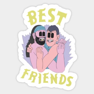 best friends love gay lgbt music hipster Sticker